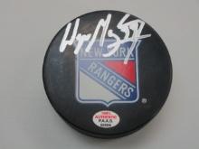 Wayne Gretzky of the NY Rangers signed autographed hockey puck PAAS COA 509