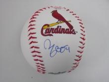 Yadier Molina of the St Louis Cardinals signed autographed logo baseball PAAS COA 151