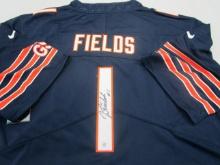 Justin Fields of the Chicago Bears signed autographed football jersey PAAS COA 313