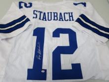 Roger Staubach of the Dallas Cowboys signed autographed football jersey PAAS COA 908