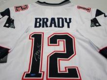 Tom Brady of the New England Patriots signed autographed football jersey TAA COA 577