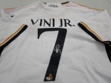 Vini Jr of the Real Madrid signed autographed soccer jersey PAAS COA 566