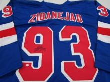 Mika Zibanejad of the NY Rangers signed autographed hockey jersey PAAS COA 044