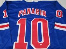 Artemi Panarin of the NY Rangers signed autographed hockey jersey PAAS COA 496