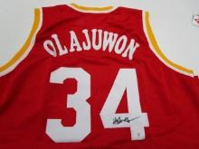 Hakeem Olajuwon of the Houston Rockets signed autographed basketball jersey PAAS COA 143