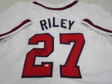 Austin Riley of the Atlanta Braves signed autographed baseball jersey PAAS COA 567