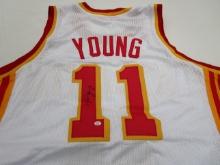 Trae Young of the Atlanta Hawks signed autographed basketball jersey PAAS COA 419