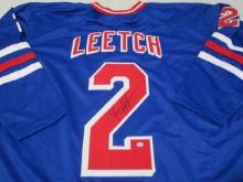 Brian Leetch of the NY Rangers signed autographed hockey jersey PAAS COA 933