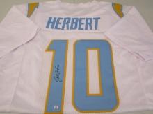 Justin Herbert of the LA Chargers signed autographed football jersey PAAS COA 173