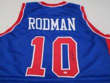 Dennis Rodman of the Detroit Piston signed autographed basketball jersey PAAS COA 984