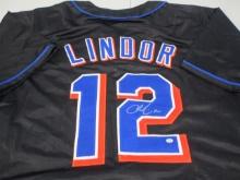 Francisco Lindor of the NY Mets signed autographed baseball jersey PAAS COA 288