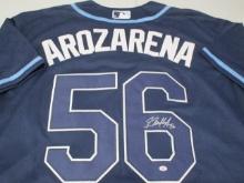 Randy Arozarena of the Tampa Bay Rays signed autographed baseball jersey PAAS COA 945