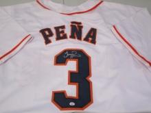Jeremy Pena of the Houston Astros signed autographed baseball jersey PAAS COA 844