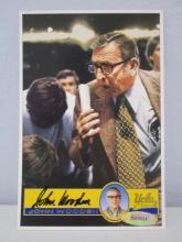 John Wooden of the UCLA Bruins signed autographed 4x6 card TriStar Holo