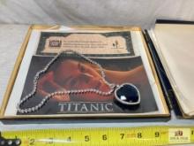 1997 "Titanic" J.Peterman Heart Of The Ocean Necklace COA