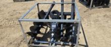 GREAT BEAR SKID STEER AUGER WITH 3 BITS