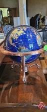 NEW Metal Frame Globe W/ Bottom Compass