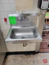 Stainless Steel Wall Mounted Hand Sink 17"x15"
