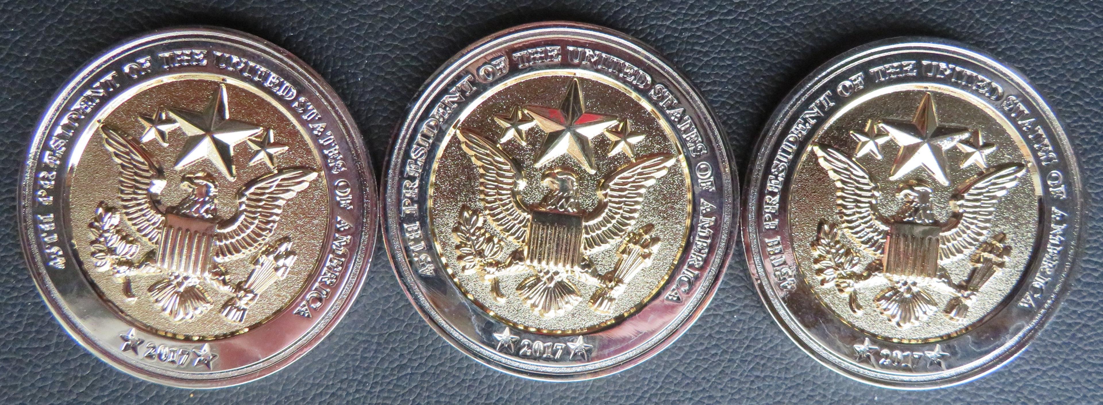 (3) 2017- Donald Trump Coins