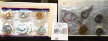 1988 P & D U.S. Mint Set in original cellophane and with envelope; & 1995 Canada Six-piece Mint Set