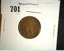 1907 Indian Head Cent, Brown AU.
