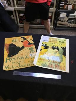 vintage, two piece, Moulin rouge posters