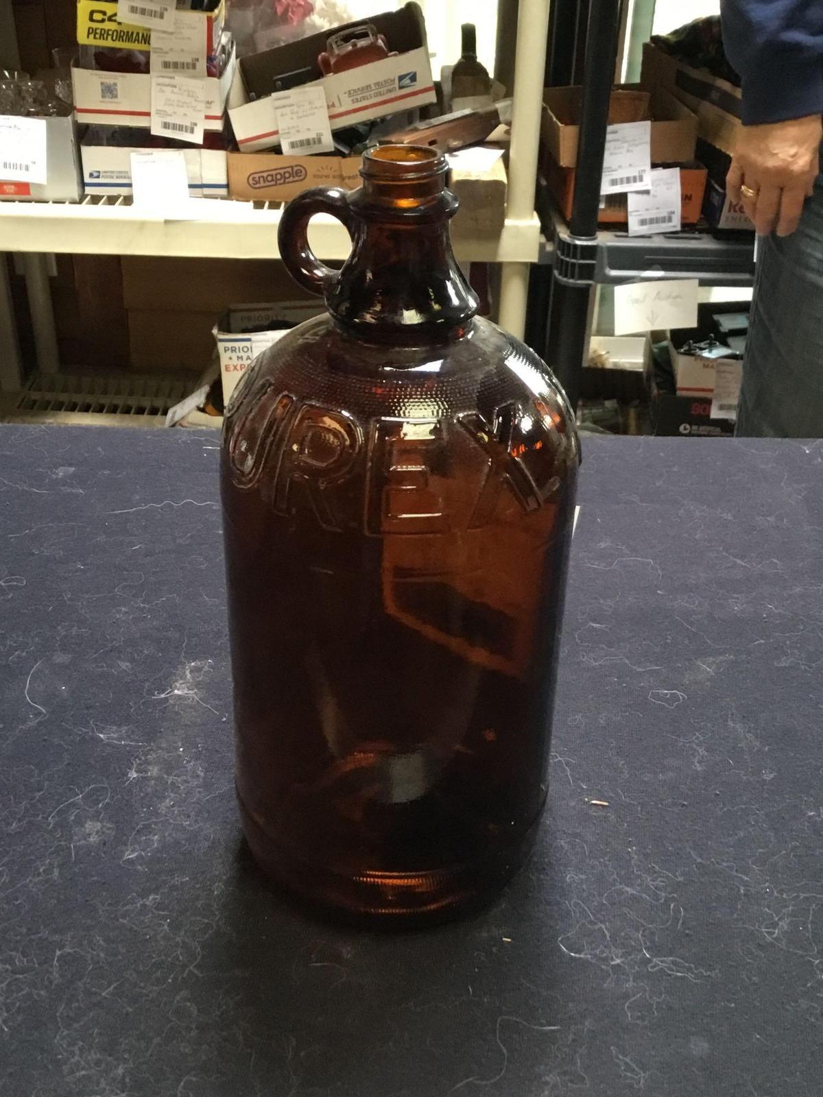 vintage brown Pyrex jug bottle