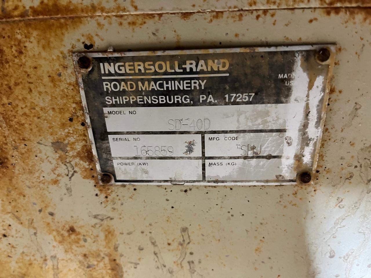 Ingersoll Rand SD40D Compactor