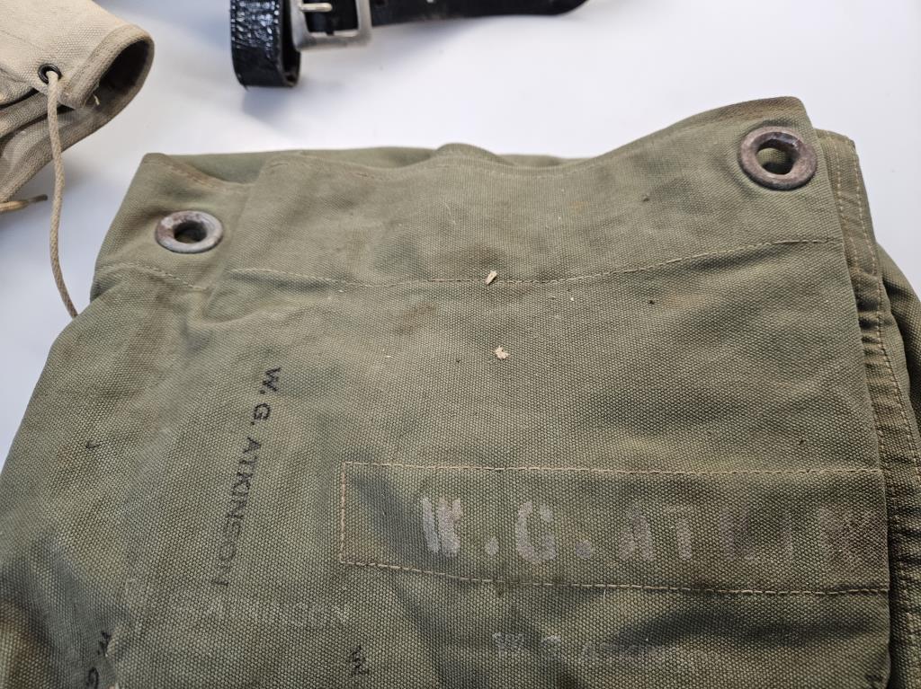 Vintage Army Baton, Belts, Duffel & Lace-up Gaiter