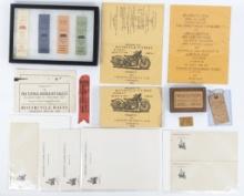 1930s-40s Club Sponsored Motorcycle Race Ephemera