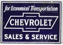 Vintage DSP Chevrolet Sales & Service Dealer Sign
