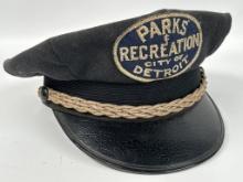 Vintage City Of Detroit Parks & Rec Visor Cap