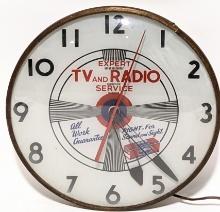 Vintage Raytheon TV & Radio Advertising Clock