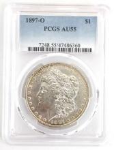1897-O U.S. Morgan Silver Dollar PCGS AU 55