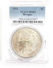 1921 U.S. Morgan Silver Dollar PCGS MS 63