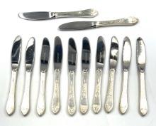 Sterling Silver Steiff Butter Knives, Set of 12