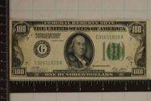 1928-A US $100 FRN, GREEN SEAL. REDEEMABLE IN