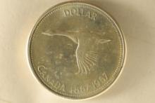 1967 CANADA BU SILVER DOLLAR .6000 OZ. ASW