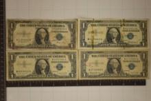 1935-E, 57, 57-A & 1957-B US $1 SILVER CERTS,