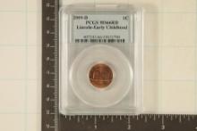 2009-D LINCOLN CENT PCGS MS66RD EARLY CHILDHOOD
