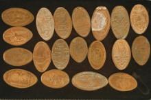 19 ASSORTED ELONGATED LINCOLN CENTS: PUEBLO ZOO,