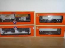 3 LIONEL FLATCARS WITH TRAILERS