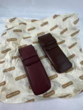 BEAUTIFUL PAIR OF COACH LEATHER PEN HOLDERS