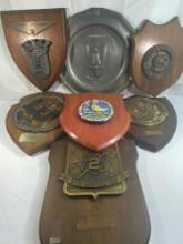 COLLECTION OF SEVEN INTERNATIONAL MILITARY WALL PL