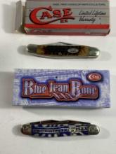 CASE BLUE JEAN BONE & RAZOR EDGE KNIVES