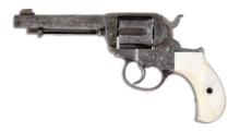 (C) FACTORY ENGRAVED COLT MODEL 1877 DOUBLE ACTION REVOLVER.