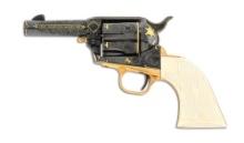 (M) BOXED COLT SINGLE ACTION ARMY SPECIAL EDITION #4 OF 35 SHERIFFS MODEL .45, FULLY ENGRAVED WITH G