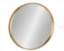 Round Gold Contemporary Mirror