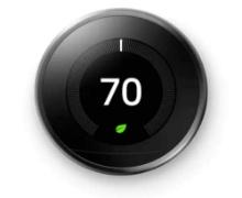 Google Nest Learning Thermostat - Smart Wi-Fi Thermostat - Mirror Black