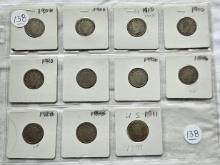 11 - Liberty Nickels - 1906-1911